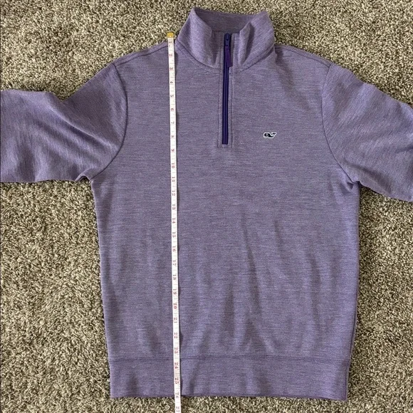 Vineyard Vines Women’s Saltwater Quarter Zip-Up Royal Purple Pullover Size XS - Picture 7 of 8
